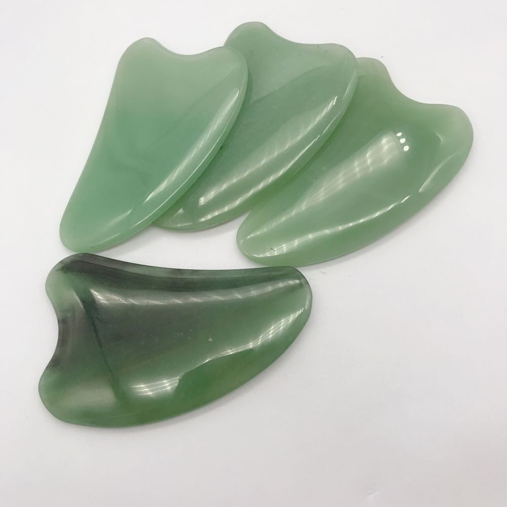 aventurine  guasha or jade anti cellulite massager of guasha tool