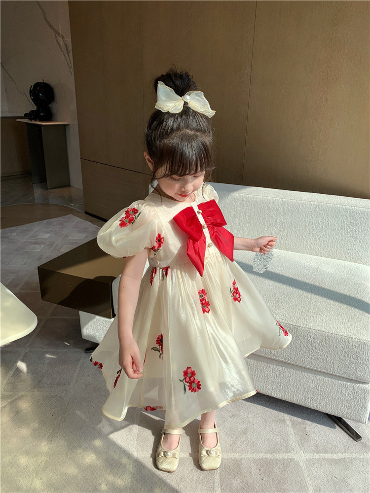 Hot sell toddler girls dress Short Sleeve Children's Clothing Girls Fancy Frocks Kids Summer Princess Dresses