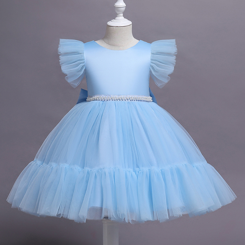 free sample 2022 hot selling robe fille 3 colors tulle girl birthday party dress 2 8 years kids dresses for girls