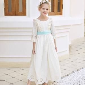 Elegant Girls Dresses Teen Girl Communion Party Dress Formal Ceremony Long Dresses Children Bridesmaid Summer Vestidos 2-14Y