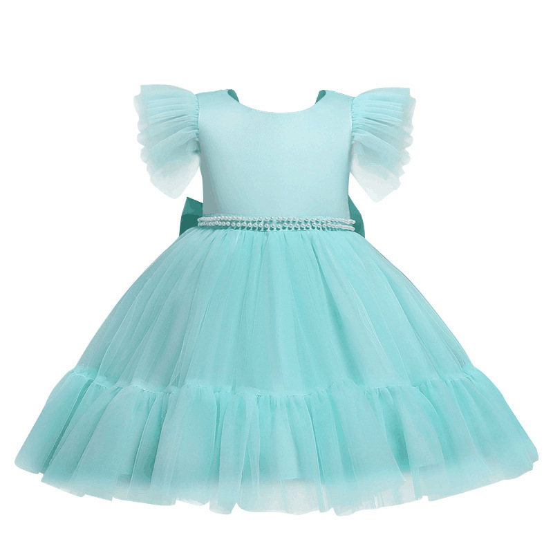 free sample 2022 hot selling robe fille 3 colors tulle girl birthday party dress 2 8 years kids dresses for girls