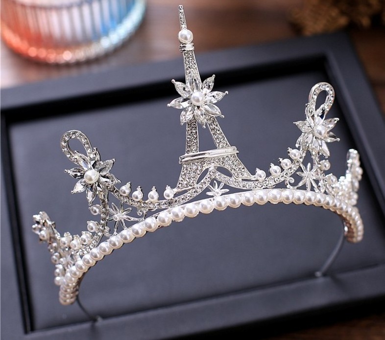 Wholesale Wedding Party Eiffel Tower Bride Headpieces Crown and Tiaras Girls and children Pageant Crown for Headdress