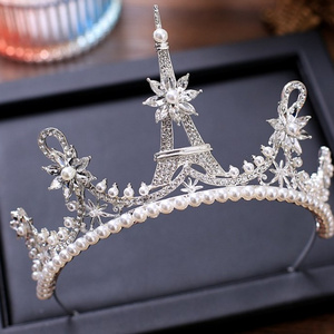 Wholesale Wedding Party Eiffel Tower Bride Headpieces Crown and Tiaras Girls and children Pageant Crown for Headdress