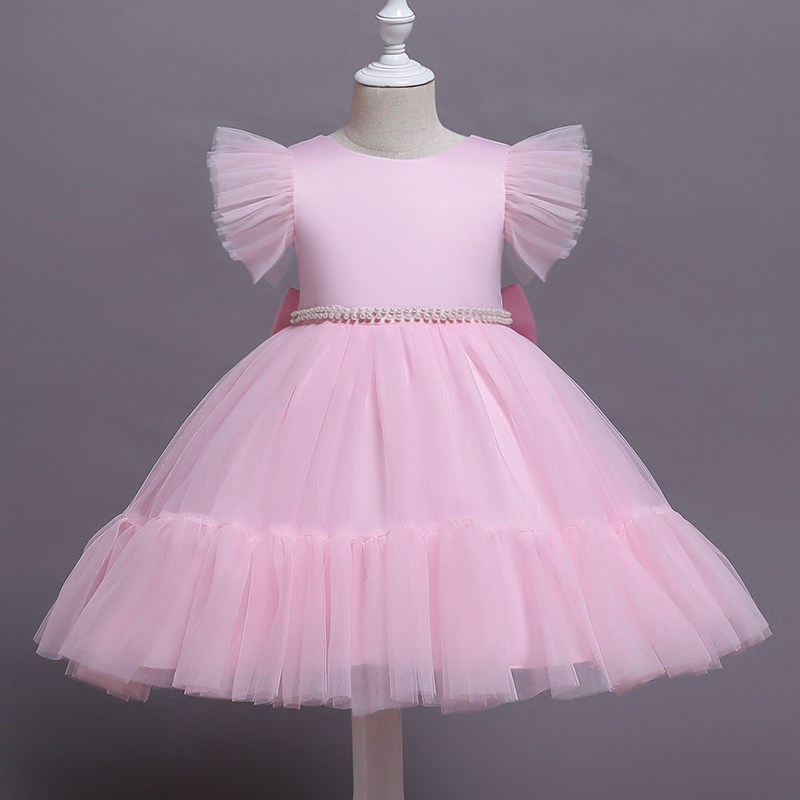 free sample 2022 hot selling robe fille 3 colors tulle girl birthday party dress 2 8 years kids dresses for girls