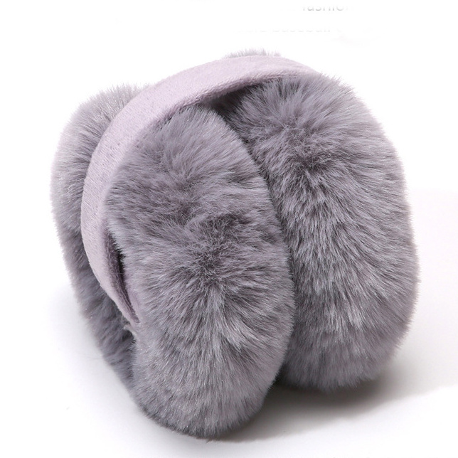 Wholesale High Quality Cold winter warmly ear muffs custom fashionable foldable faux fur outdoor ear warmer earmuff