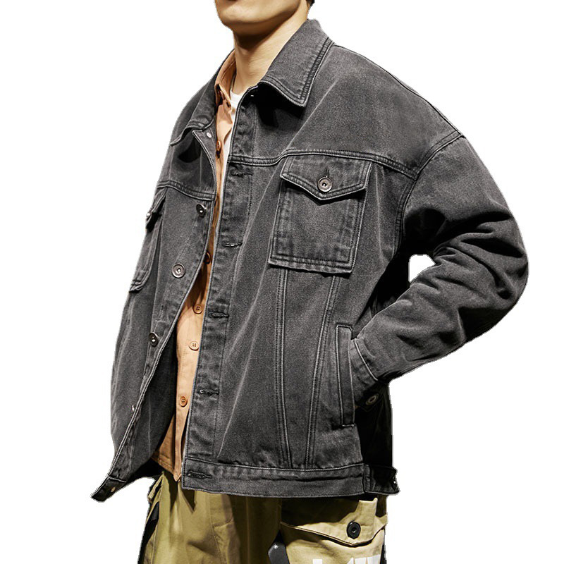 streetwear oversized denim jacket manufacturer clothes men jeans and jacket