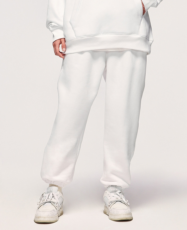 YALI High Quality 400 GSM Essential Polar Fleece Plain Heavy Weight Joggers Sweatpants