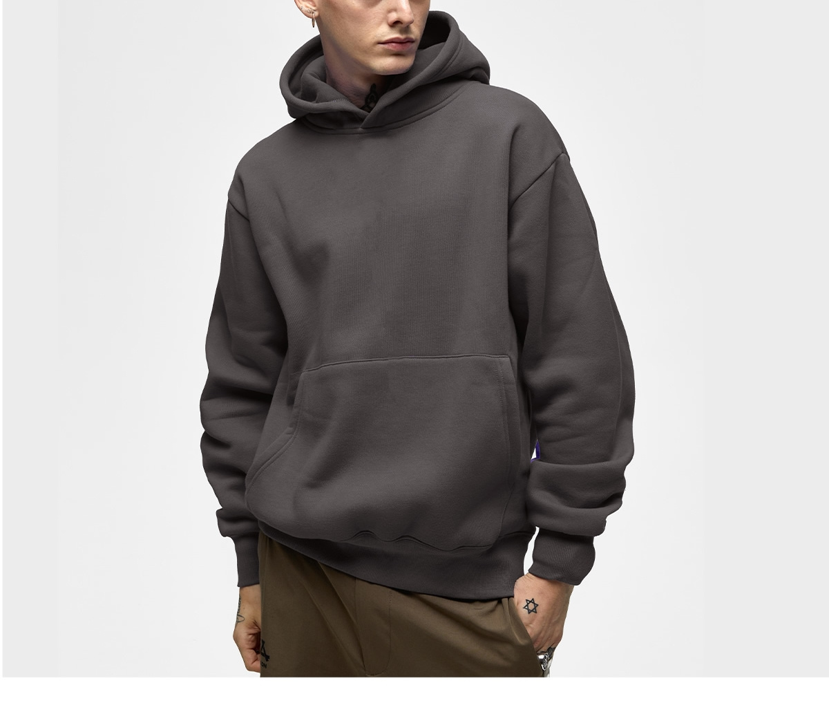 luxury oversized hoodie for men heavy 400gsm hoodie 100% cotton pullover sweatshirt custom logo french terry hoodie 460 gsm