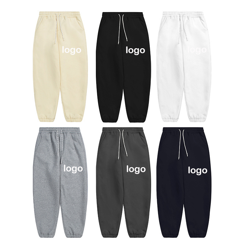 YALI High Quality 400 GSM Essential Polar Fleece Plain Heavy Weight Joggers Sweatpants