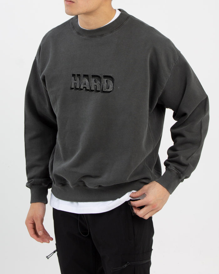 high quality crewneck blank fleece oversized sweatshirt manufacturer embossed 400 gsm sweatshirts custom logo