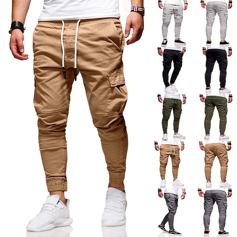 designer Man Clothing cargo pants manufacture, Fashion Tapered Sports Trousers Men's Casual Joggers Pants with pocket