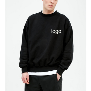 high quality crewneck blank fleece oversized sweatshirt manufacturer embossed 400 gsm sweatshirts custom logo