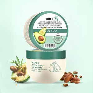 KOEC Keratin Hair Mask for Dry&Damaged Hair Wholesale Natural Avocado Collagen Repair Hair Masks Treatment 250g