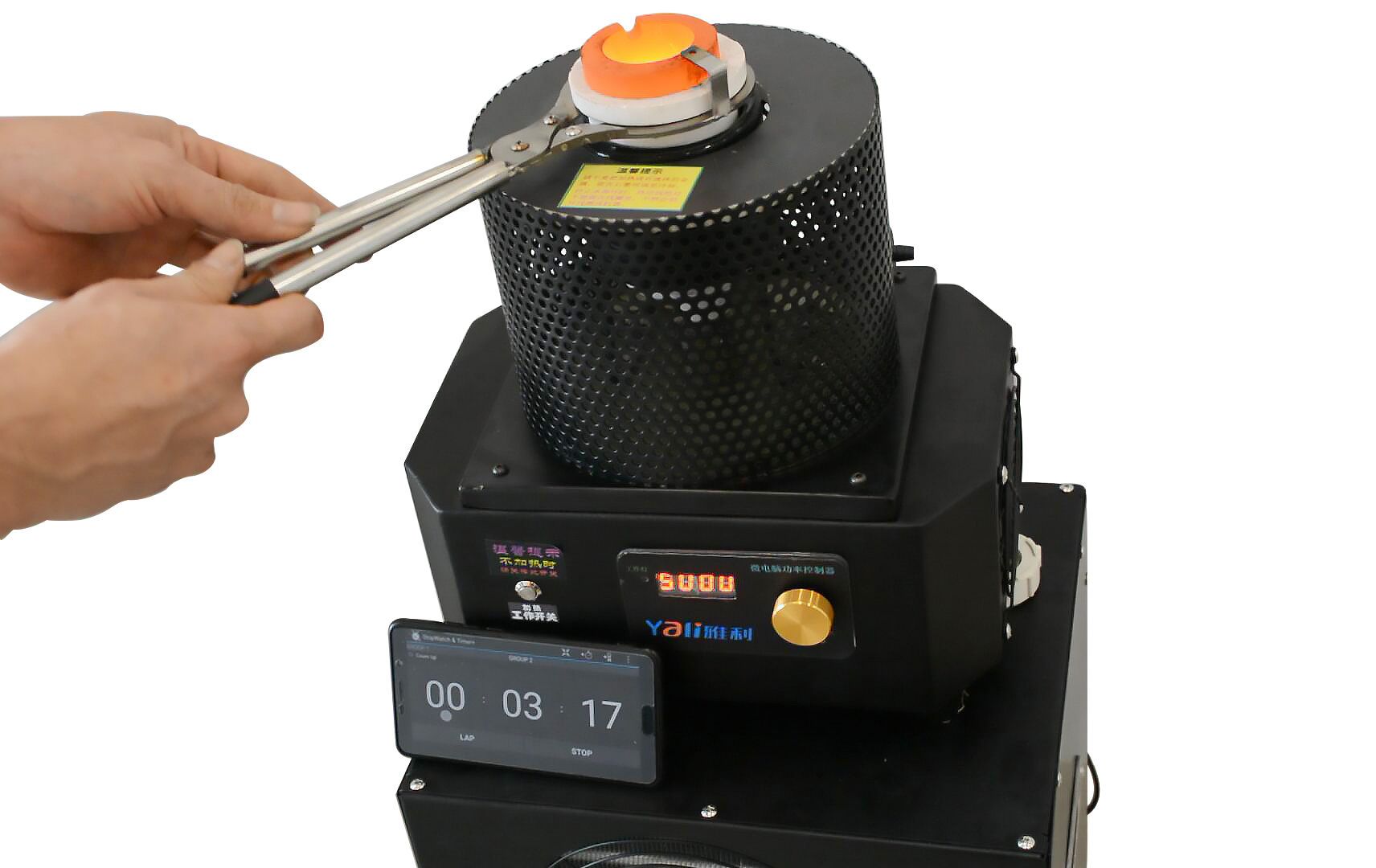 High Efficiency Safety 1KG Mini Portable Induction Furnace for Melting Gold Silver Copper Steel Smelting Machine