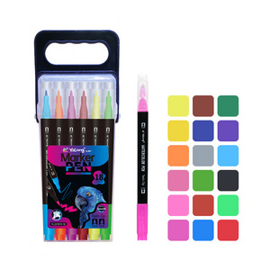 Yalong 18 Colour Brush Marker Watercolor Twin Sketch Markers Colored Marker Set Office & School Brush Pen