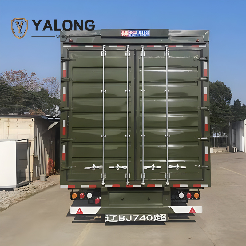 Yalong Aluminium 3 axles 40 footer flying wing van box semi trailer with side open door