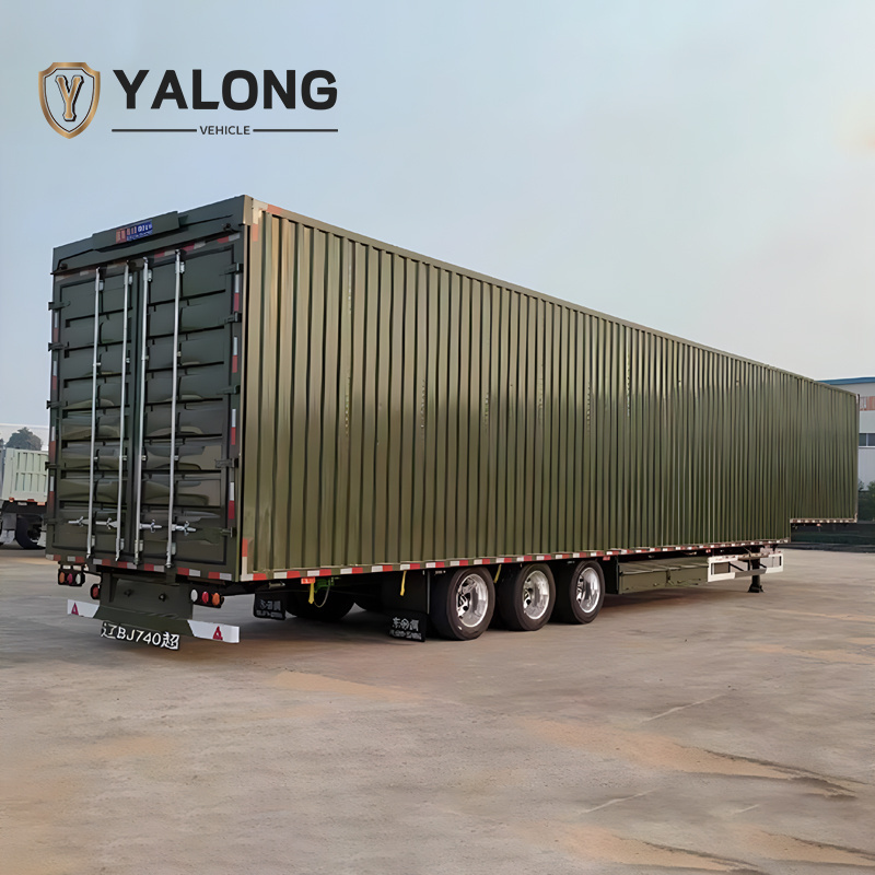 Yalong Aluminium 3 axles 40 footer flying wing van box semi trailer with side open door