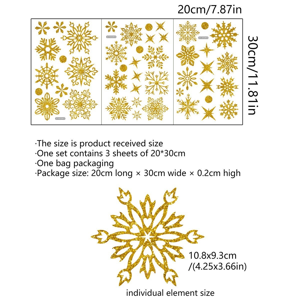 Christmas Snowflake Wall Stickers Window Clings Mural Decals Eco-Friendly Waterproof Xmas Winter Decorations For New Year Party