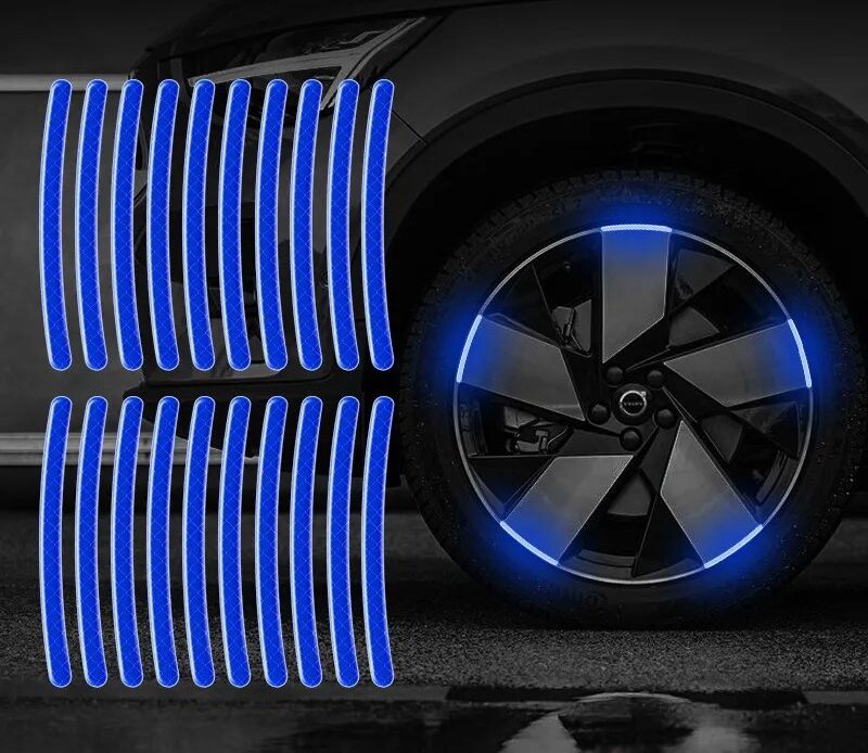 Tire Stickers Tyre Stickers Car Tire Rim Reflective Sticker Glow in the Dark Reflective Useful