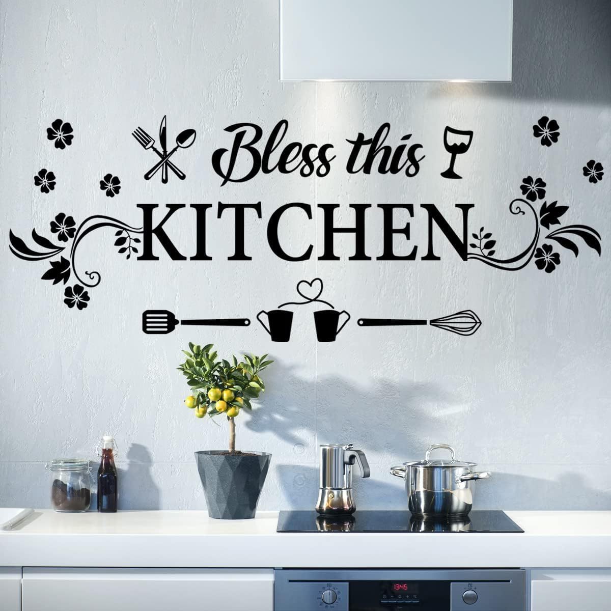 Wall Stickers Kitchen Rules Art Home Mural Decor Vinyl Inspirational Quotes Decal For Home Office Living Room Wall Bathroom