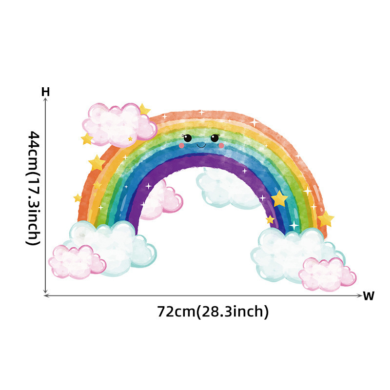 Wall Stickers For Baby Room Rainbow Wall Decals Kids Wall Sticker Decoration For Bedroom Playroom Home School