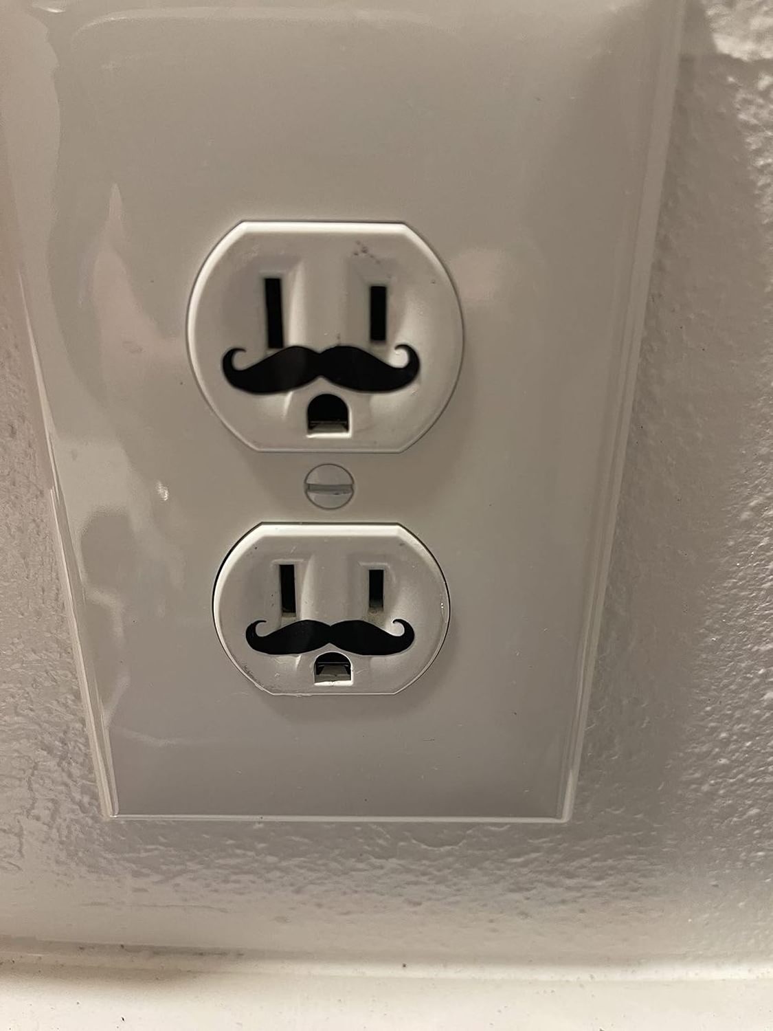 Outlet Stickers Black Small Mustache Vinyl Decal Wall Electric Outlet Funny Sticker On Any Smooth Surface Cars Windows Cups Mac