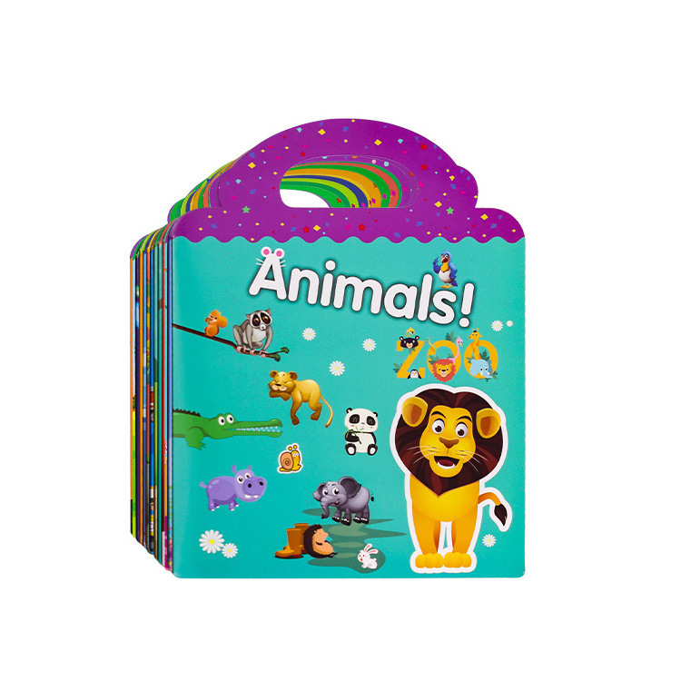 Sticker Book Animal Sticker Set Washable Reusable Anime Activity Book 3D Puffy Foam Stickers For Children Home Travel Creativity