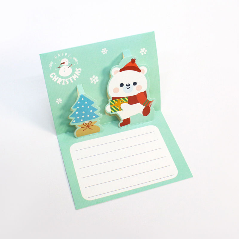 Paper Pop Up Cards Romantic Snowman And House Life Sized Forever Love Eco-Friendly With Blank Note Card Envelope