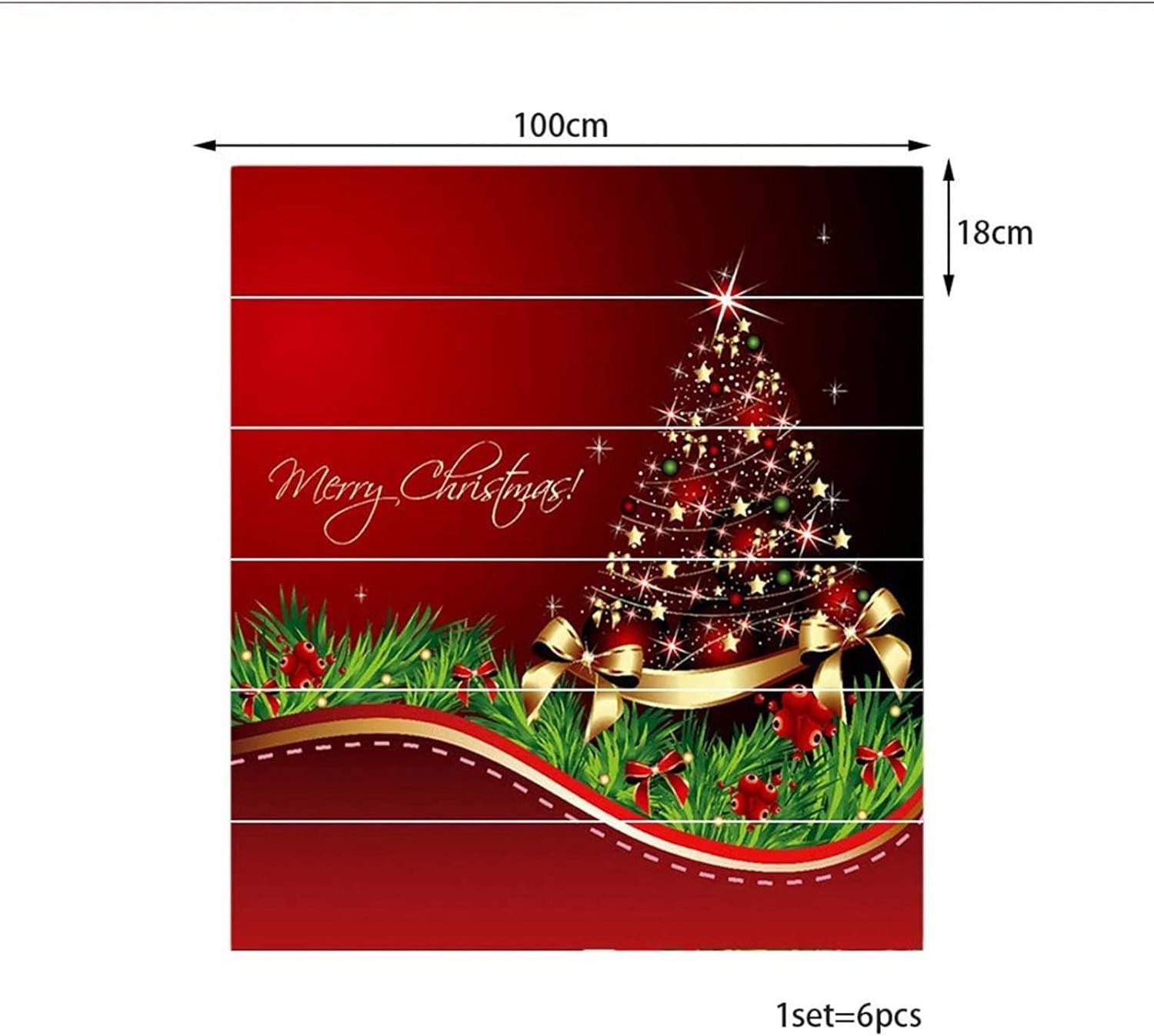 Christmas Staircase Stickers Decoration DIY Tile Decals Staircase Decal DIY Home Decorations Store Office Shopping Mall