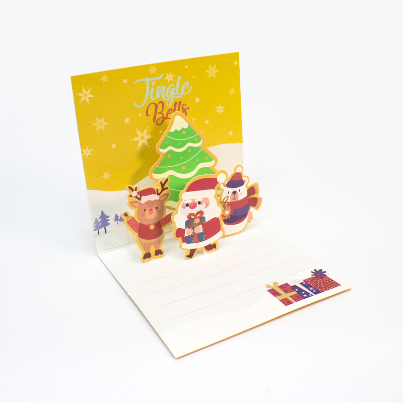 Paper Pop Up Cards Romantic Snowman And House Life Sized Forever Love Eco-Friendly With Blank Note Card Envelope