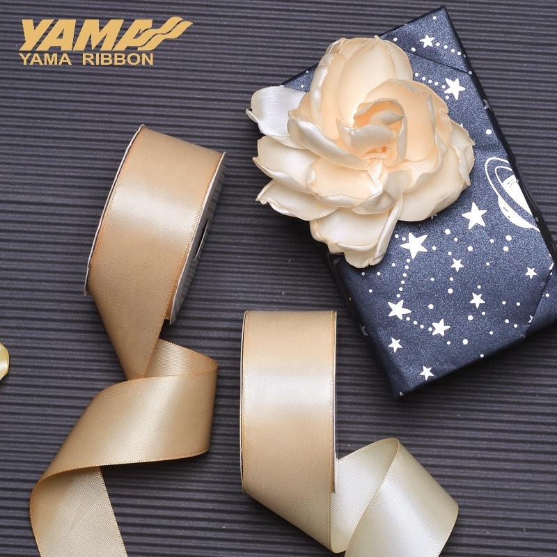 YAMA Factory Large Stock Wholesale 100 Yards 196 Solid Colors Double Face Smooth Satin Ribbon 4cm 3.8cm Widths