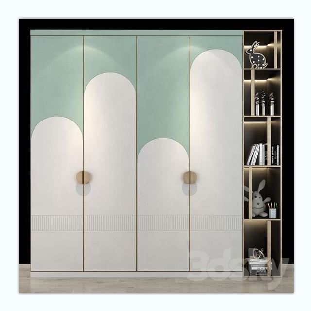 High Quality Modern Style Wooden Wardrobe Glossy Wardrobe Closet Customized