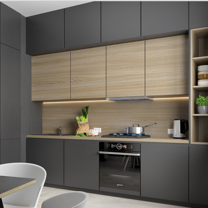 YAMAN Foshan Manufacturers Imported Color Painting Kitchen Cabinet For The Project Simple Design