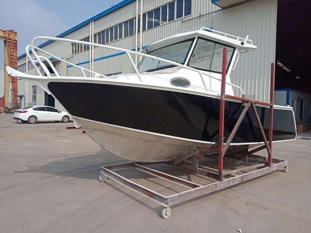 19ft 5.8m professional enclosed windshield sports fishing aluminum boat made in china