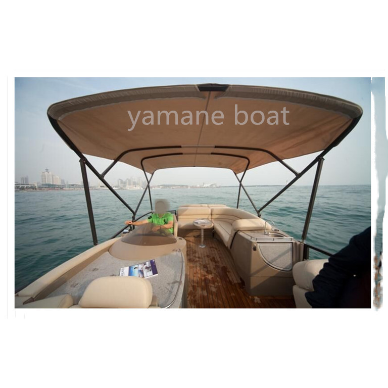 Outboard Engine Customized Color Aluminum Pontoon Boat High Quality Use for Fishing Party Travel