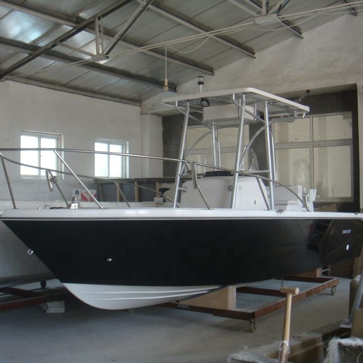 24ft Fiberglass Fishing Boat Center Console Yacht With T-top For Sale