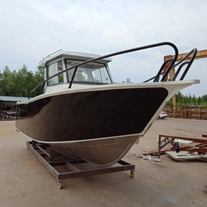 19ft 5.8m professional enclosed windshield sports fishing aluminum boat made in china