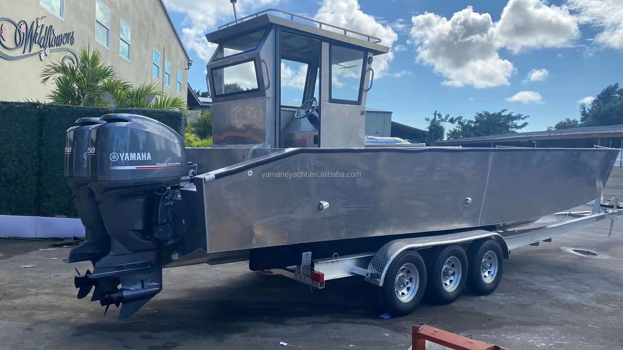 33ft Aluminum Cabin Yacht Landing Craft Boat Work Cargo Barge Fishing Vessels Ships For Sale