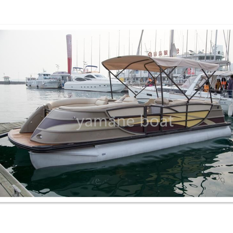 Outboard Engine Customized Color Aluminum Pontoon Boat High Quality Use for Fishing Party Travel