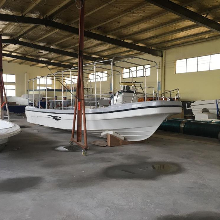 32ft fiberglass panga tourist passenger ferry fishing boat with full canopy