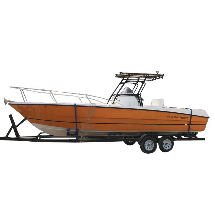 28ft Fiberglass Yacht Outboard Ocean Sports Boat High Speed Fishing Wave Boat For Sale