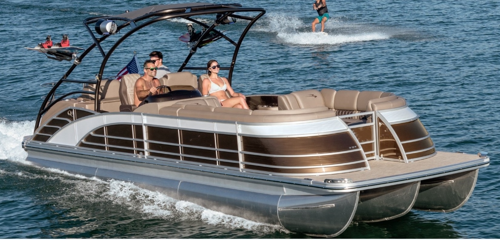 Pontoon Boats 5m-11m Aluminum  BBQ Leisure Fishing Pleasure Boats For Ocean