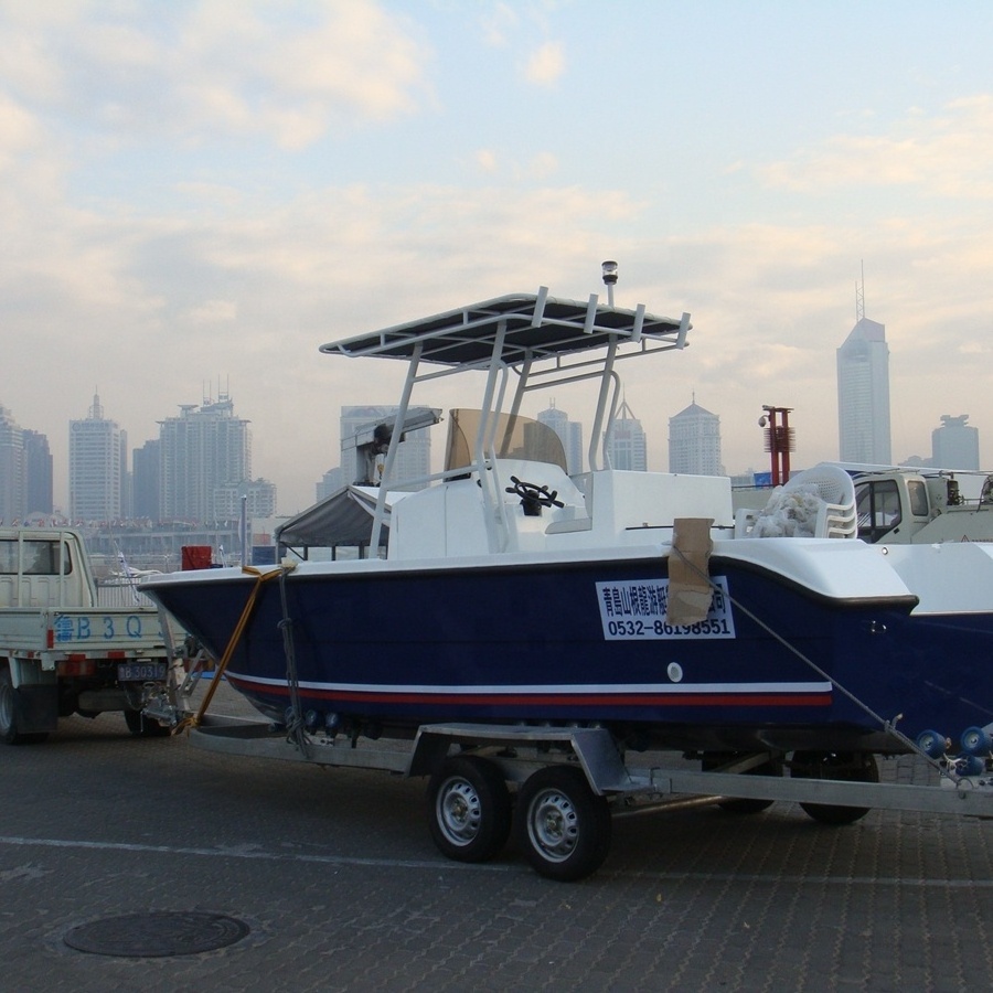 Fiberglass Fishing Boat 7.20m 24ft Center Console T-Top Fishing Vessel Sports Boat