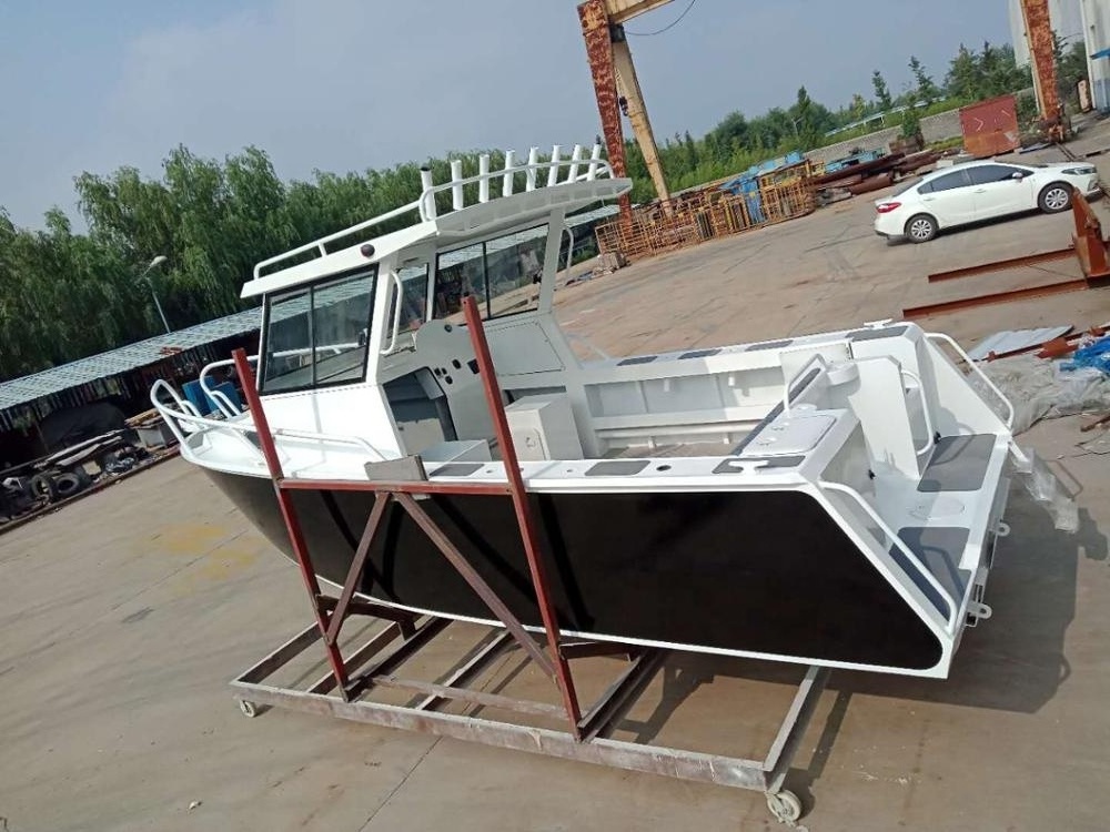 19ft 5.8m professional enclosed windshield sports fishing aluminum boat made in china