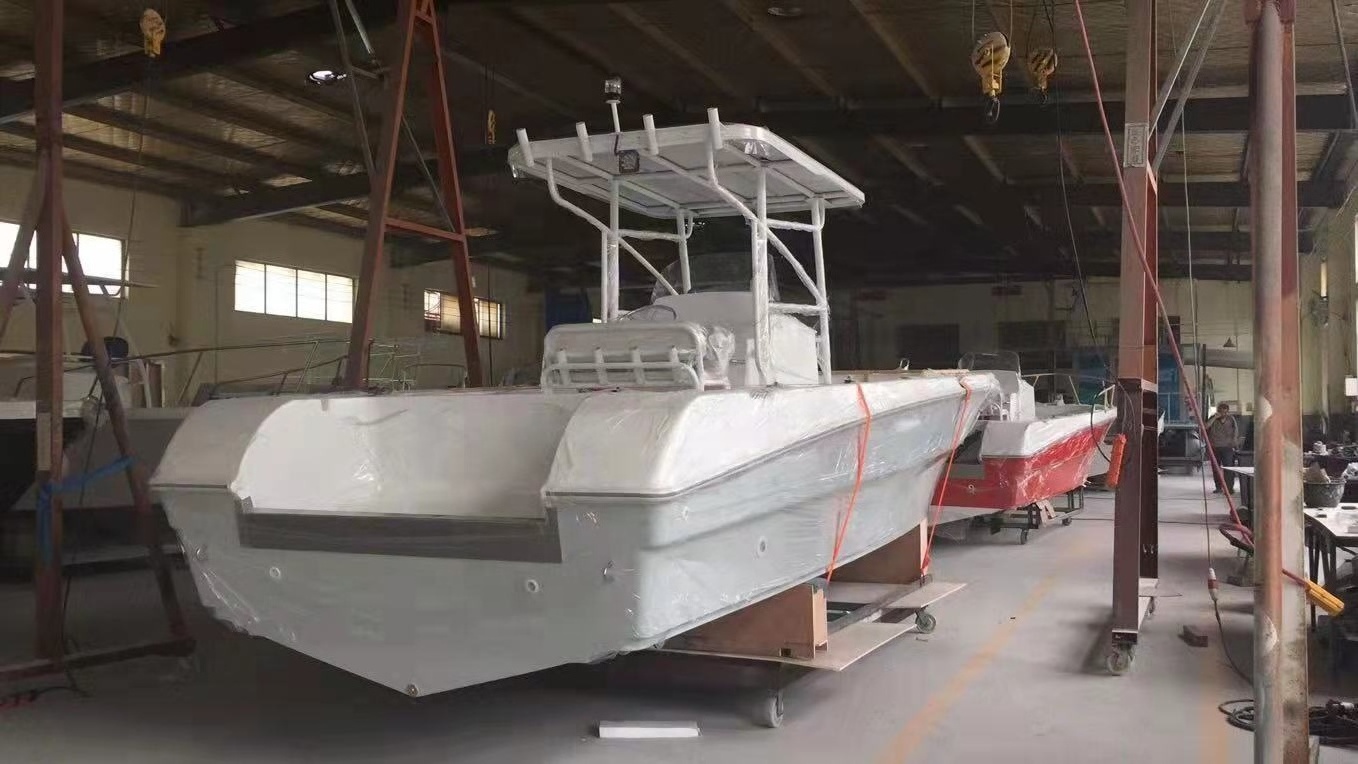 Fishing Vessel 28ft Fiberglass Sports Boat  Center Console Fishing Boat Water Speed Yacht For Sale