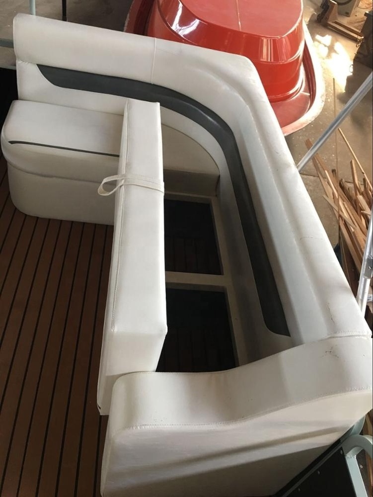 16ft good quality nice decking electric floating catamaran pontoon boat with ce certification