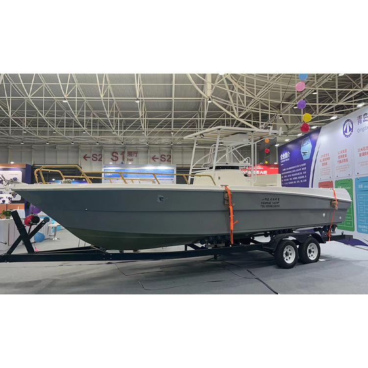 Cheap Price 27Ft 8.5M Semi Rigid Fiberglass Hull Inflatable Fishing Leisure Speed Rubber Rib Boat With Motor