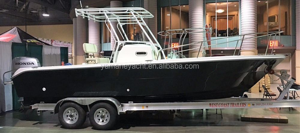 Outboard Engine Customized Color 24Ft China Fiberglass Fishing Boat For Sale Malaysia