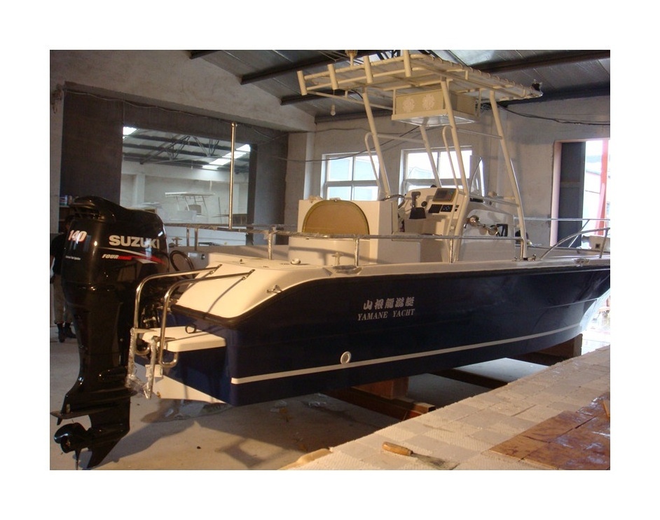 24ft Fiberglass Fishing Boat Center Console Yacht With T-top For Sale