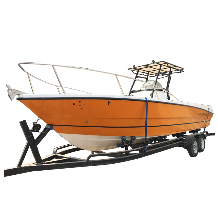 28ft Fiberglass Yacht Outboard Ocean Sports Boat High Speed Fishing Wave Boat For Sale